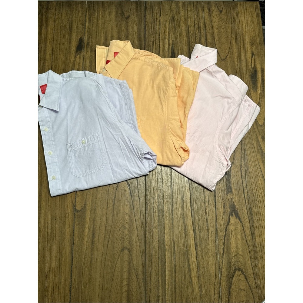 Izod Men's Bundle 3-Long Sleeve Cotton Button Down, Sz XL